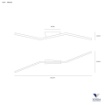 Immagine di Plafoniera Moderna Bacchetta Luminosa 142cm Led Switch 3000k-4000k Bow Vivida