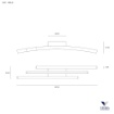 Immagine di Plafoniera Bow Vivida 80cm Bacchette Led 36w Switch 3000k-4000k