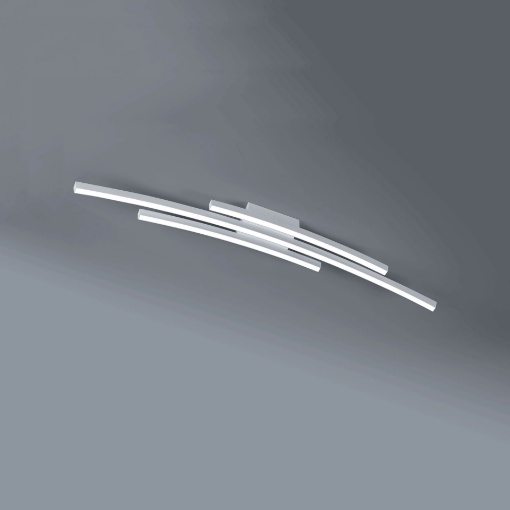 Immagine di Plafoniera Design Curvo Bacchette Led 48w Switch 3000k-4000k 120cm Bow Vivida