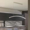 Immagine di Sospensione Curva Da Tavolo Moderna Led 30w Switch 3000k-4000k Bow Vivida
