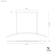 Immagine di Sospensione Curva Da Tavolo Moderna Led 30w Switch 3000k-4000k Bow Vivida