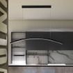 Immagine di Sospensione Curva Da Tavolo Moderna Led 30w Switch 3000k-4000k Bow Vivida