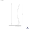 Immagine di Lampada Da Terra Vivida Bow Piantana Led 24W 3000K Design Curvo