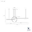 Immagine di Lampadario Vivida Design Geometrico In&out Led 50w 3000k 4000k Per Soggiorno