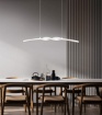 Immagine di Sospensione Da Tavolo Design Attorcigliato Bianco Led 18w 4000k Ginko Trio