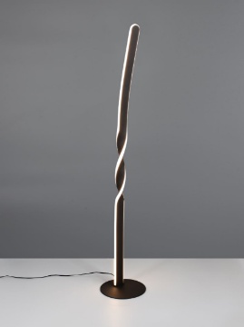 Immagine di Piantana Moderna Nera 110cm Design Arricciato Led 19w 3000k Ginko Trio