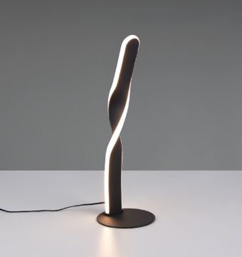 Immagine di Abat-jour Design Attorcigliato Nero Led 3000k Ginko Trio Lighting