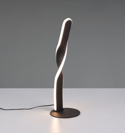 Immagine di Abat-jour Design Attorcigliato Nero Led 3000k Ginko Trio Lighting