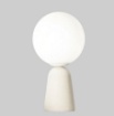 Immagine di Abat-jour Rock Ondaluce Lampada Cemento Sfera Vetro Bianco Per Camera Da Letto