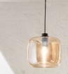 Immagine di Lampada A Sospensione Verve 2 Ondaluce Boccia Vetro Colorato 20cm