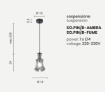 Immagine di Lampada In Vetro Sagomato Sospensione Per Comodini Pin B Ondaluce