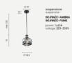 Immagine di Lampada A Sospensione Pin C Vetro Grigio Fumè Per Camera Da Letto Ondaluce