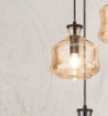 Immagine di Lampada A Sospensione Pin C Vetro Grigio Fumè Per Camera Da Letto Ondaluce