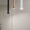 Immagine di Sospensione Per Isola Cucina Cilindro Svasato 48 cm Lila GU10 Led Ondaluce