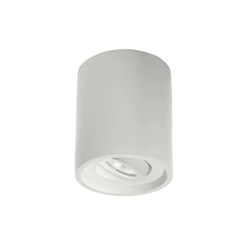 Immagine di Faretto Da Soffitto In Gesso Cilindro Orientabile GU10 Polka Ondaluce