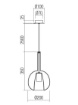 Immagine di Sospensione In Vetro Colorato Rotondo Pendente Per Comodini 1xE27 Tresor Smarter