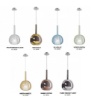 Immagine di Sospensione In Vetro Colorato Rotondo Pendente Per Comodini 1xE27 Tresor Smarter