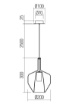 Immagine di Lampadario Pendente In Vetro Colorato Per Camera Da Letto 1xE27 Tresor Smarter