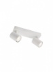 Immagine di Lampada Da Parete Soffitto Con 2 Cilindri Orientabili Bianco/Nero Cameo Smarter