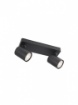 Immagine di Lampada Da Parete Soffitto Con 2 Cilindri Orientabili Bianco/Nero Cameo Smarter