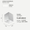 Immagine di Faretto Cubo Di Gesso Orientabile Da Soffitto GU10 Sirta Ondaluce