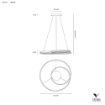 Immagine di Lampadario A Sospensione Per Soggiorno Vivida Circuit Led 3000k-4000k Dimmerabile