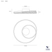 Immagine di Plafoniera Design Curvato Vivida Circuit Led 40w Dimmerabile 3000k 4000k