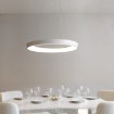 Immagine di Lampadario Circolare 80cm Per Tavolo Inner-R Vivida Led Dimmerabile 3000k 4000k