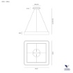 Immagine di Lampadario Moderno Design Squadrato Led CCT Dimmerabile 80w Inner-S Vivida
