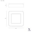 Immagine di Plafoniera Squadrata Inner-S Vivida 40cm Led Dimmerabile 32w 3000k 4000k