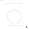 Immagine di Plafoniera Moderna Circolare 60cm Vivida Inner-R Led Dimmerabile 50w 3000k-4000k