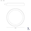 Immagine di Plafoniera Rotonda Da Soggiorno Grande 80cm Led Dimmerabile 80w 3000k-4000k Inner-R Vivida 