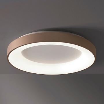Immagine di Plafoniera Rotonda Da Soggiorno Grande 80cm Led Dimmerabile 80w 3000k-4000k Inner-R Vivida 