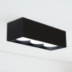 Immagine di Plafoniera Rettangolare 3 Luci Gx53 Moderna Nera Cage Vivida