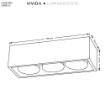 Immagine di Plafoniera Sabbia Design Squadrato 3 Luci Gx53 Cage Vivida