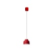 Immagine di Lampadario Piccola Campana Pendente Rosso Led Gx53 Bottone Vivida