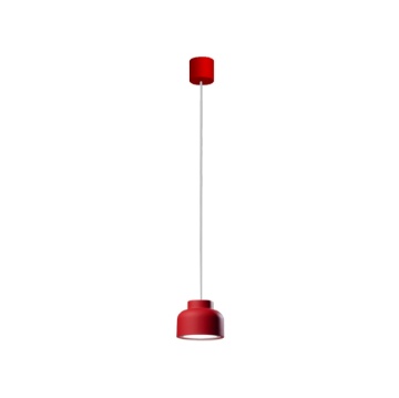 Immagine di Lampadario Piccola Campana Pendente Rosso Led Gx53 Bottone Vivida