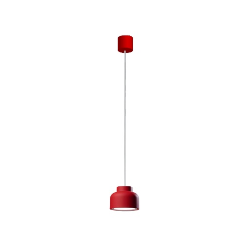 Immagine di Lampadario Piccola Campana Pendente Rosso Led Gx53 Bottone Vivida