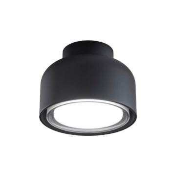 Immagine di Plafoniera Applique Moderna Nero Led Gx53 Bottone Vivida