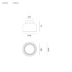 Immagine di Applique Da Parete Soffitto Blu Petrolio Led Gx53 Bottone Vivida