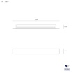 Immagine di Applique Rettangolare Line Vivida 75 cm Luce Biemissione Led 24w 3000k
