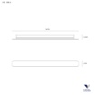 Immagine di Applique Da Parete Moderna Vivida Line 96 cm Biemissione Led 31w 3000k