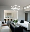Immagine di Lampadario Da Soggiorno Nest Bianco Vortice Led CCT 80w Dimmerabile Perenz