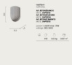 Immagine di Applique Da Parete Cemento Colorato Rigato GU10 Beton Ondaluce