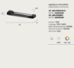 Immagine di Applique Orientabile Rettangolare 45cm Led 3000k 12w Milo Ondaluce