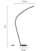Immagine di Lampada Da Terra Design Arco Nero Led Dimmerabile 36w 3000k Style Ondaluce