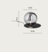 Immagine di Abat-jour Lampada Da Tavolo Con Sfera Vetro Led G9 Snail Ondaluce