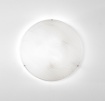Immagine di Plafoniera Rotonda Vetro Bianco 50cm Con Decoro Onde 4xE27 Kardio Fan Europe