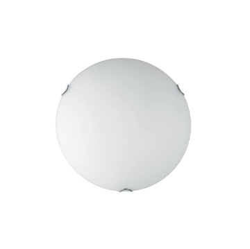 Immagine di Plafoniera In Vetro Bianco Satinato Rotondo 30 cm Oblò Fan Europe