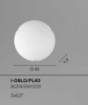 Immagine di Plafoniera Moderna Vetro Rotondo Bianco Satinato 40 cm Oblò Fan Europe